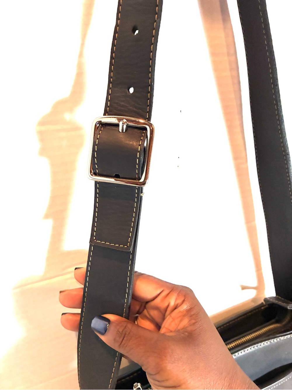 Coronado 100%  Black Genuine Leather Crossbody Shoulder Bag Handcrafted - Picture 14 of 16